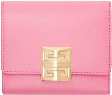 givenchy pink 4g trifold wallet|Givenchy 4G Leather Trifold Wallet .